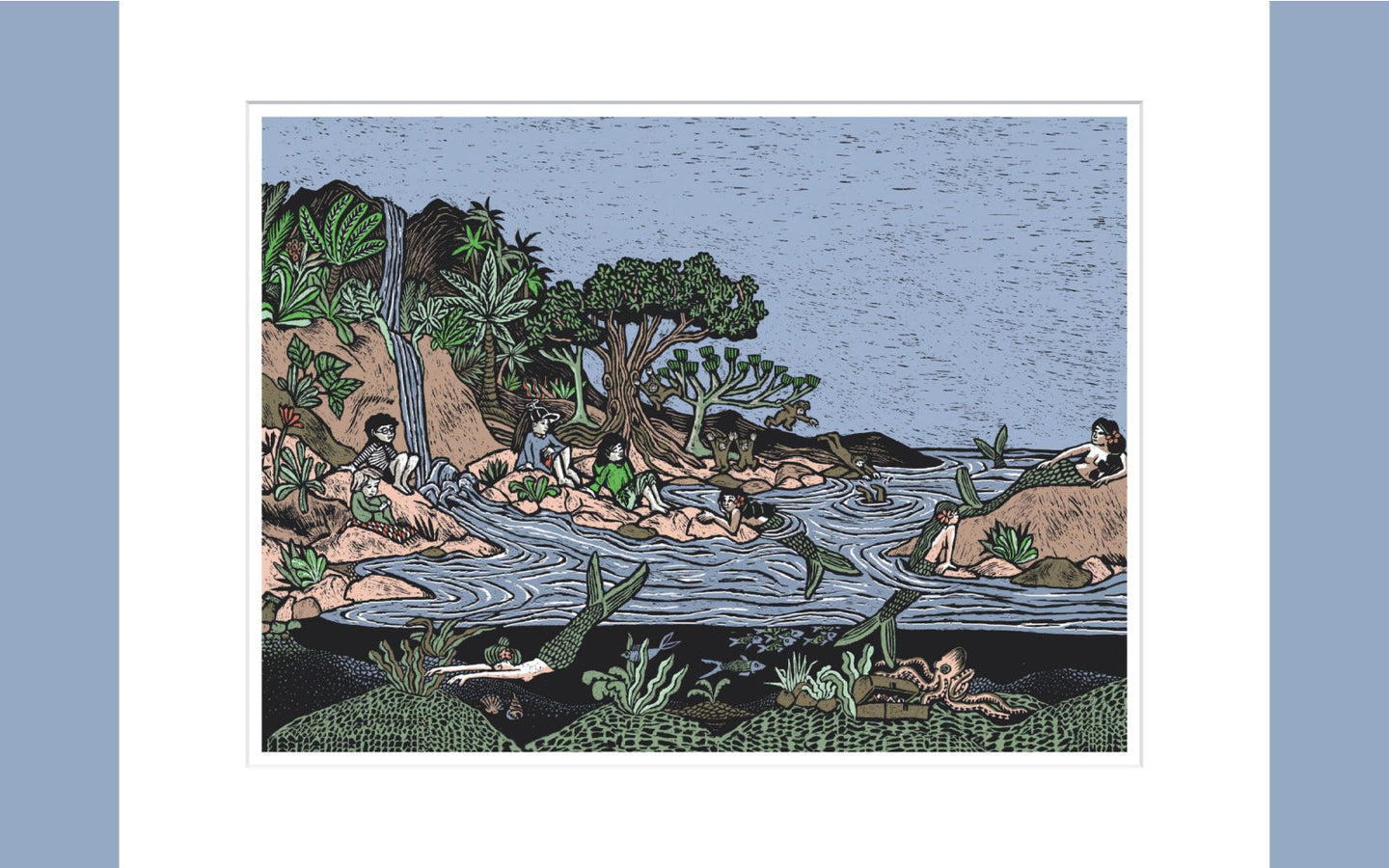 Kunstprint Peter Pan; Zeemeerminnen- Floor Rieder - afbeelding 1