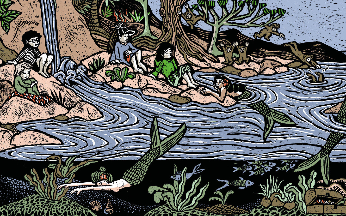 Kunstprint Peter Pan; Zeemeerminnen- Floor Rieder - afbeelding 2