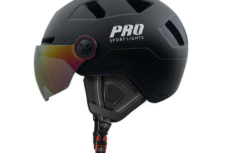 Flashdeal: Fietshelm met vizier en oorwarmers - Pro Sports Lights - L - afbeelding 1