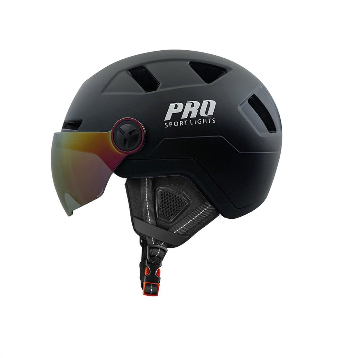 Flashdeal: Fietshelm met vizier en oorwarmers - Pro Sports Lights - M - afbeelding 1