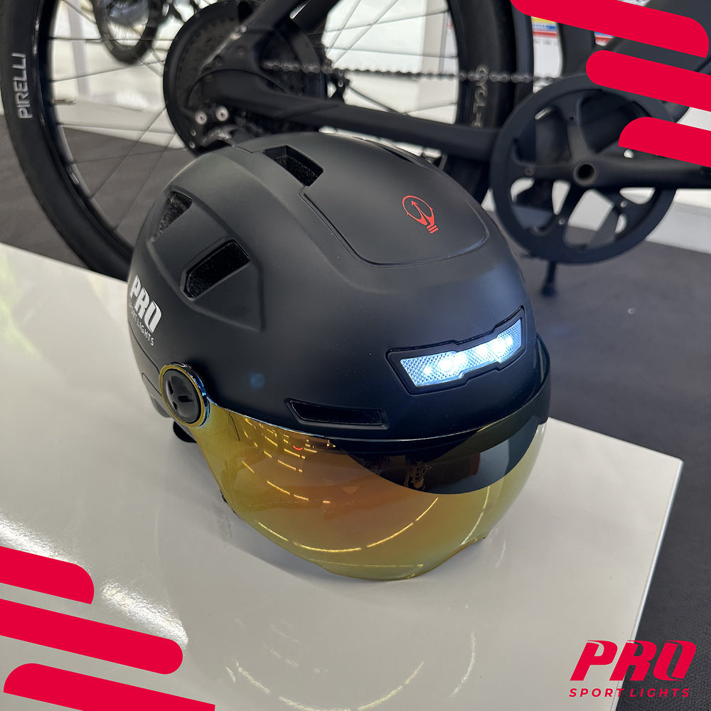 Flashdeal: Fietshelm met vizier en oorwarmers - Pro Sports Lights - M - afbeelding 4