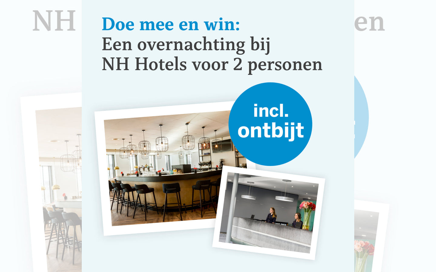 Maak kans op een hotelovernachting bij NH Hotels (2p.) - afbeelding 1
